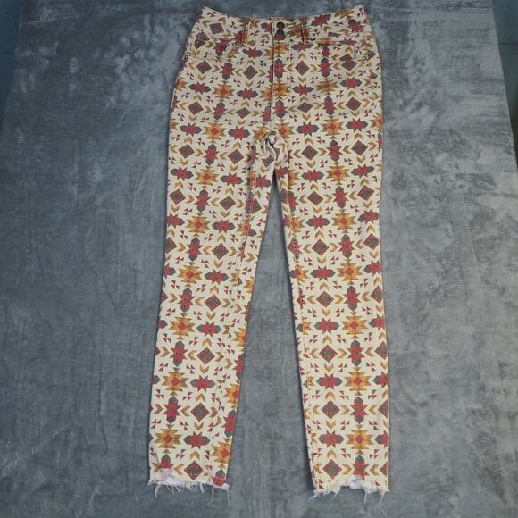 Free People We The Free 29 Aztec Skinny Jeans Women's Size 26 Southwest - Picture 1 of 14